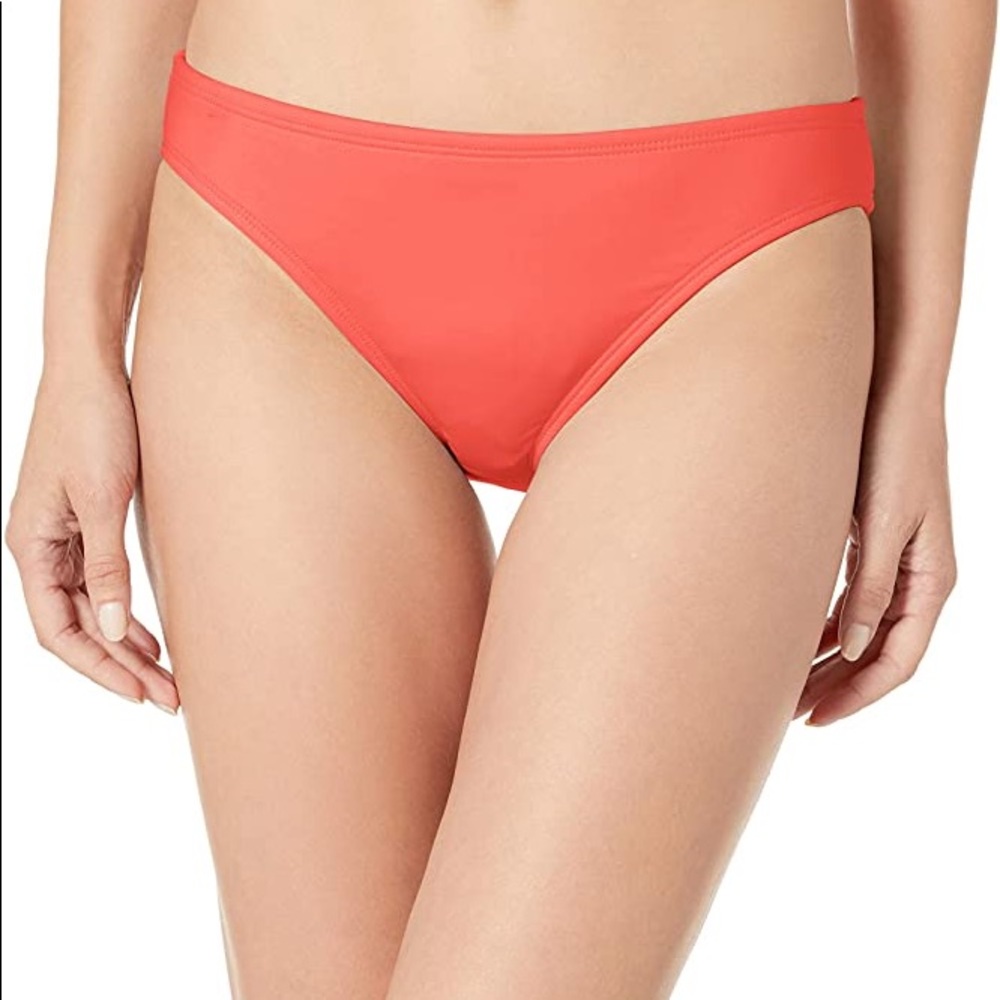 LA BLANCA ISLAND GODDESS BIKINI HIPSTER BOTTOMS CORAL SIZE 10 NWT